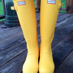 Yellow Tall Hunter Rainboots